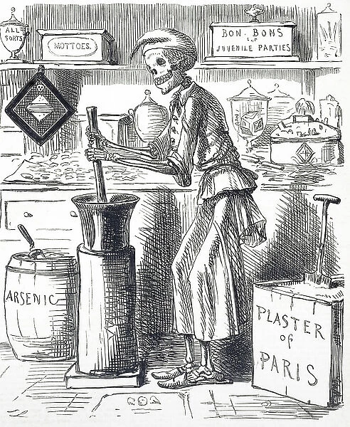 Cartoon titled Poisoning by Food Adulteration