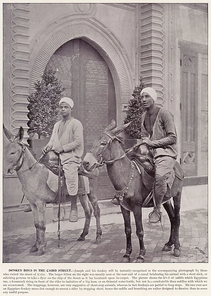 Chicago Worlds Fair, 1893: Donkey Boys in the Cairo Street (b  /  w photo)