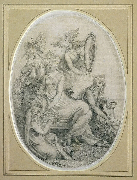 Drawing for the frontispiece of The Botanic Garden, by Erasmus Darwin