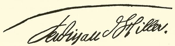 Ferdinand Hiller, 1811-1885, signature (engraving)