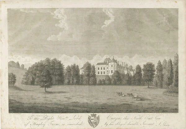 Hagley Hall: engraving, 1795 (print)
