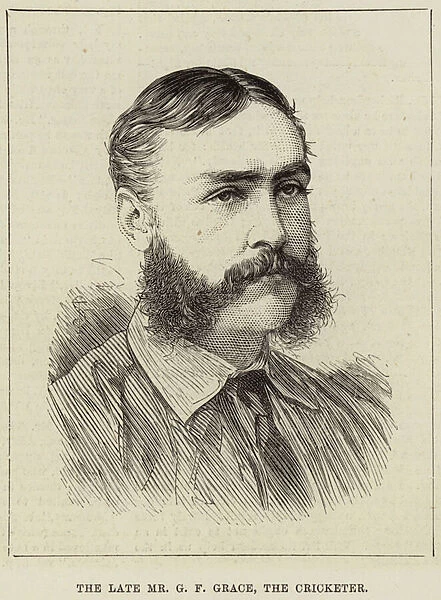 The Late Mr G F Grace, the Cricketer (engraving)