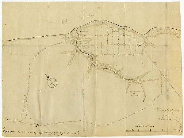 Map of Yorktown, Virginia, October 1781 (litho)