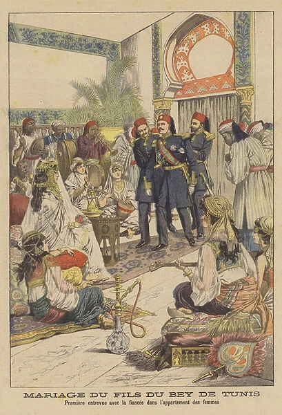 The marriage of the son of the Bey of Tunis (colour litho)