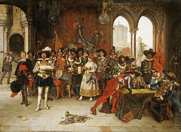 Musketeers of the King, 1885 (oil on canvas)