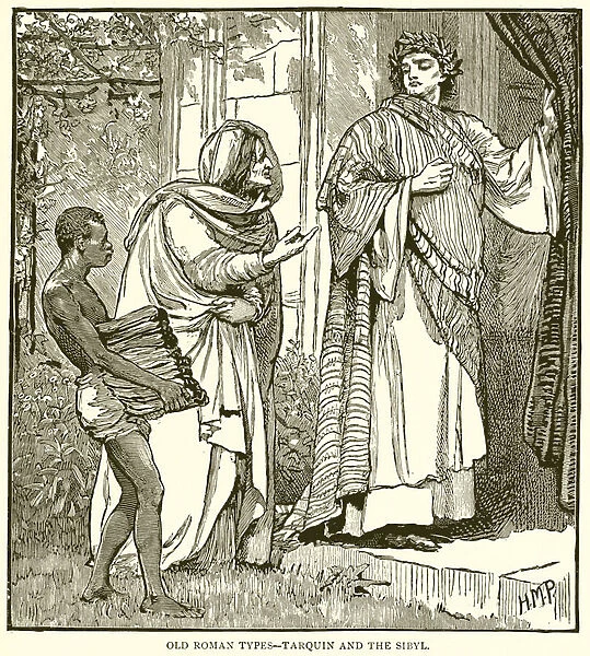 Old Roman Types--Tarquin and the Sibyl (engraving)