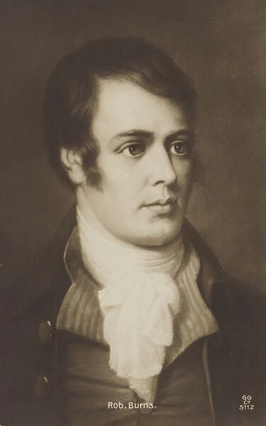 Robert Burns (1759-1796), Scottish poet and lyricist (litho)