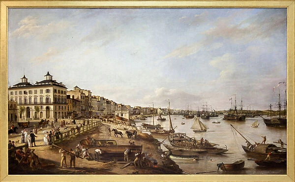 View of part of the port and the docks of Bordeaux, known as the Chartrons and Bacalan