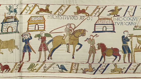 Here is Wadard, Bayeux Tapestry (wool embroidery on linen)