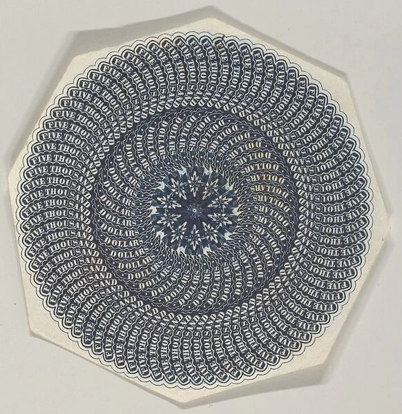 Banknote motif circular lathe work design composed out