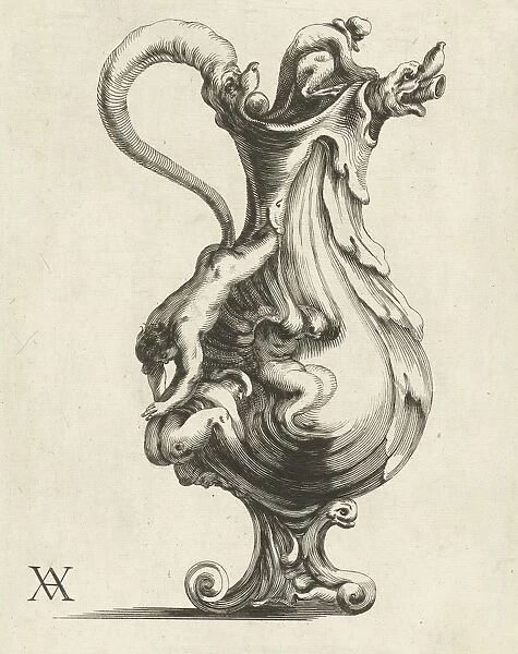 Ewer on foot, Theodorus van Kessel, Adam van Vianen (I), Christiaen van Vianen, 1646