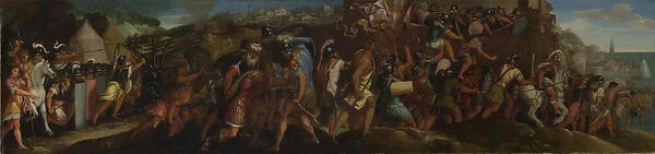 The Attack on Cartagena, after 1566. Creator: Licinio, Giulio (1527-1591)