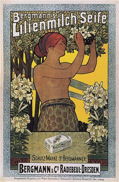 Bergmanns Lilienmilch Soap, 1896. Artist: Cissarz, Johannes Joseph Vincenz (1873-1942)