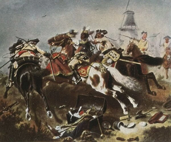Cavalry engagement at Rossbach, 5 November 1757, (1936). Creator: Unknown