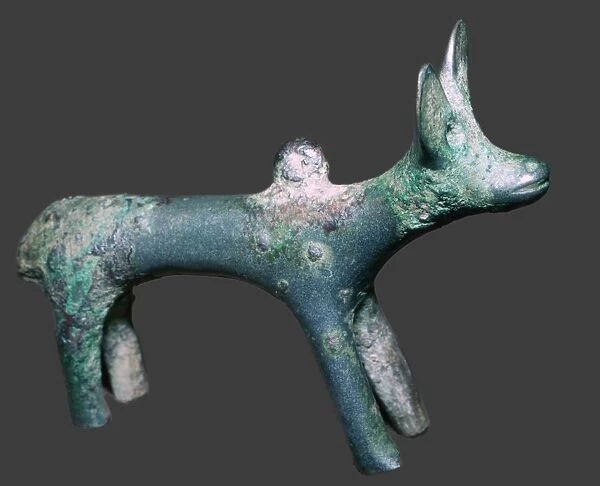 Celtic bronze boar, Hounslow, Middlesex, England, Iron Age, 1st century BC- 1st century AD