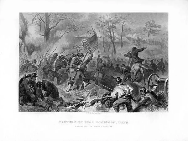 Charge of General Smiths Division, Capture of Fort Donelson, Tennessee, 1862-1867. Artist: Felix Octavius Carr Darley
