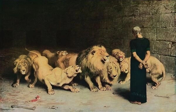Daniel in the Lions Den, 1872, (1917). Artist: Briton Riviere