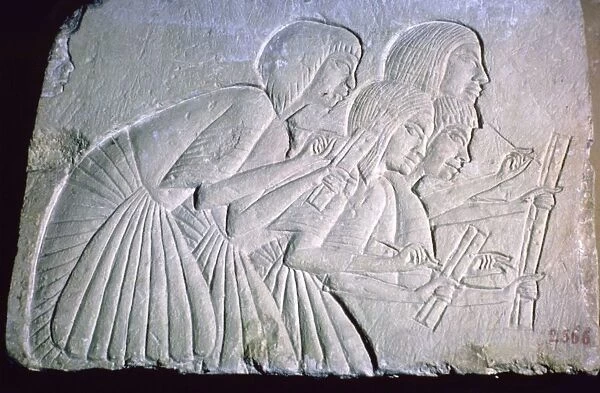 Egyptian relief of scribes