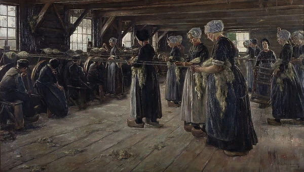 The Flax Barn at Laren, 1887. Artist: Liebermann, Max (1847-1935)