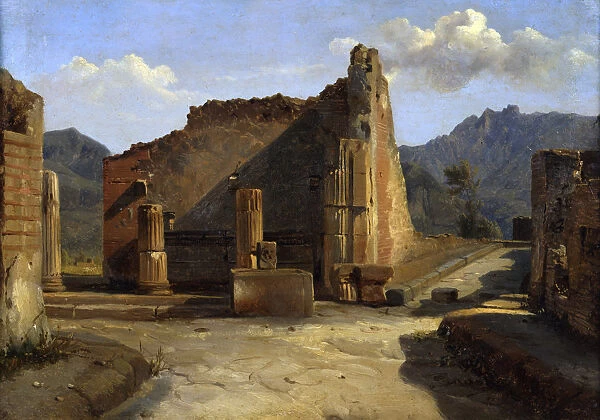 The Forum of Pompeii, c1816-1822. Artist: Achille Etna Michallon
