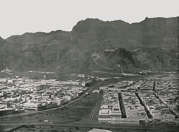 General view showing the Camel Market, Aden, 1895. Creator: W &s Ltd