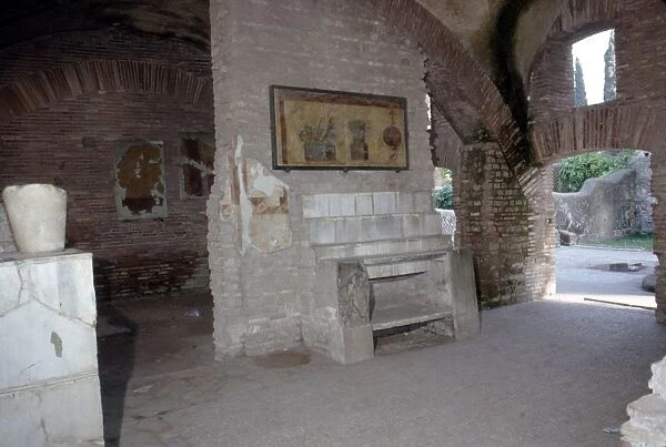 Interior of roman Food-Shop and Bar, Ostia, Italy, c2nd-3rd century. Artist: CM Dixon