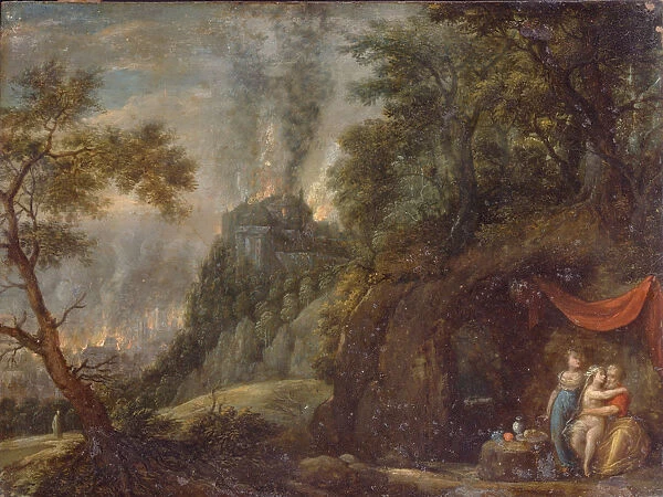 Lot and his Daughters, 1720s. Artist: Hartmann, Franz Anton (1697-1728)