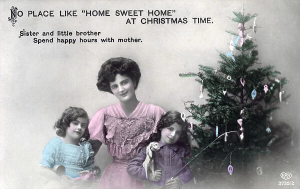 No Place like Home Sweet Home at Christmas Time, greetings card, c1900-1919(?). Artist: Schwerdffeger & Co