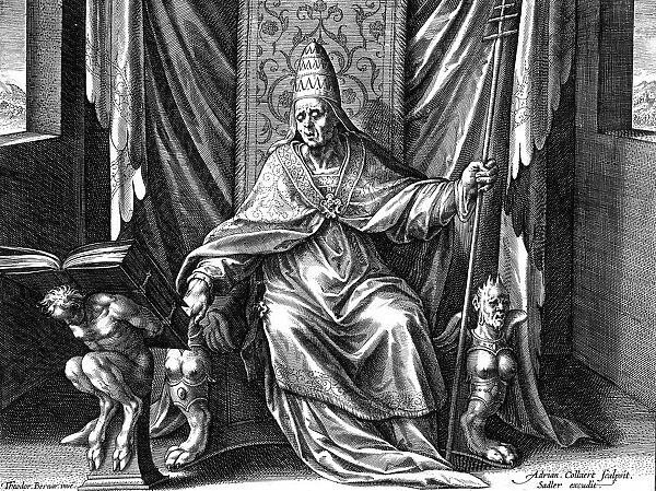 Pope Gregory I, the Great, c1540-1567. Artist: Adriaen Collaert