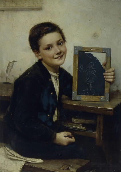 Schoolboy, 1880. Artist: Thone, Franz (1851-1906)