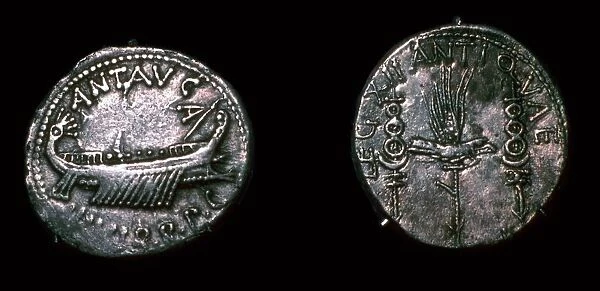 Silver Denarii of the Roman politician Mark Antony, 1st century BC