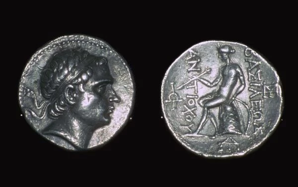 Silver four drachms of King Antiochus III