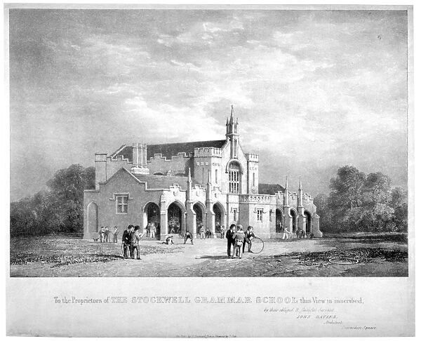 Stockwell Grammar School, Lambeth, London, c1850. Artist: George Barnard