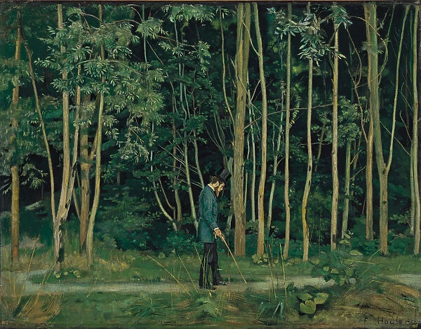 Walking at the forest edge, ca 1885