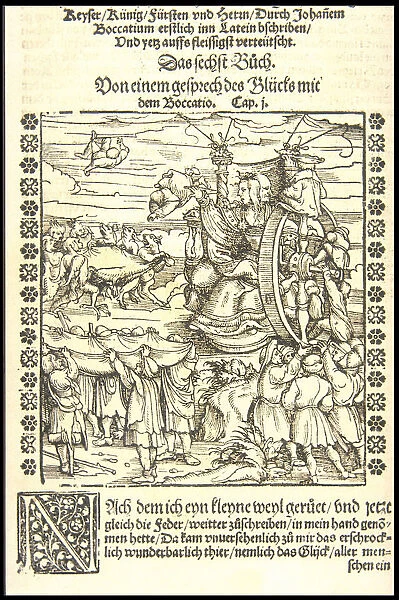 The Wheel of Fortune, ca 1545. Creator: Burgkmair, Hans, the Elder (1473-1531)