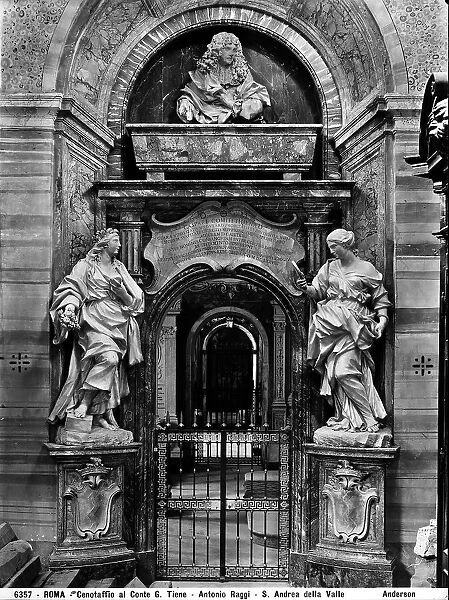 Memorial to the Count G. Thiene, work by Antonio Raggi, Church of Sant'Andrea della Valle, Rome