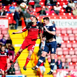 Aerial Clash: Sam Baldock vs Anthony Gerrard - Bristol City vs Huddersfield Town, Npower Championship
