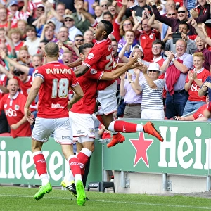 Jonathan Kodjia's Euphoric Goal Celebration for Bristol City vs. Brentford