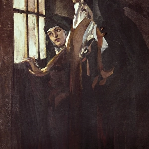BENLLIURE ORTIZ, Jos頨1884-1916). Nuns. Oil