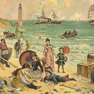 Busy Day at the Beach Date: 1870