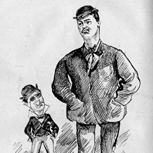 Caricature of Charles Alias and H B Farnie
