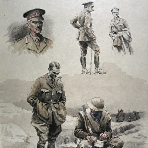 Folio of 24 hand-coloured images - WWI