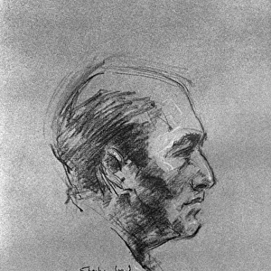 Georg Solti, as sketched by Stephen Ward, 1961