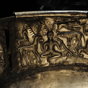 The Gundestrup cauldron. Silver vessel. 200 BC and 300 AD. H