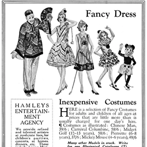 Hamleys Fancy Dress costume advertisement