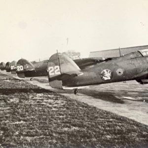 Hawker Hurricanes at Schaffen Air Base, Diest, Belgium