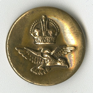 Military aviation button with eagle and crown