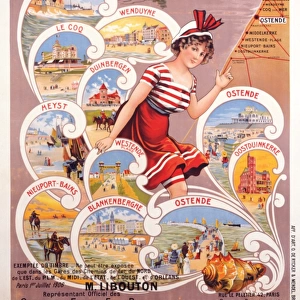Poster advertising the Beaches of Belgium