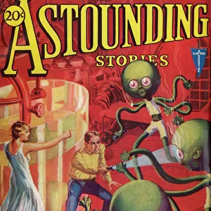 Red Hell of Jupiter, Astounding Stories Scifi magazine cover