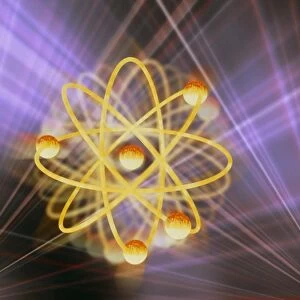 Computer artwork of a beryllium atom